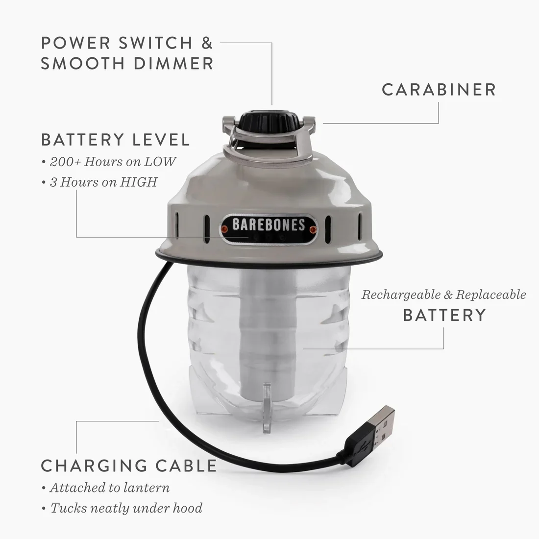 Barebones Living Beacon Rechargeable Camping Lantern