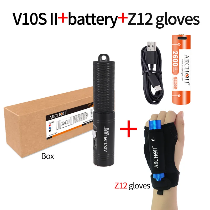 ARCHON V10S II CREE LED HD video photoraphy dive diving lights