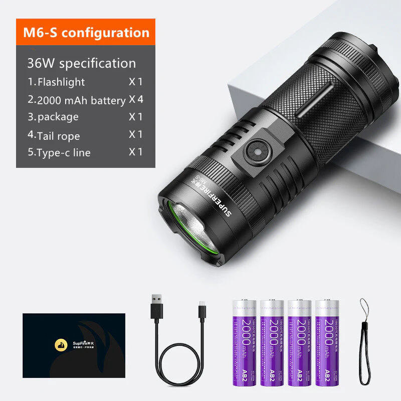 SUPERFIRE M6/M6-S Ultra Bright Flashlight
