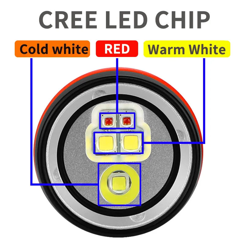 ARCHON D15VP 6500K HD video red warm white diving fill lights