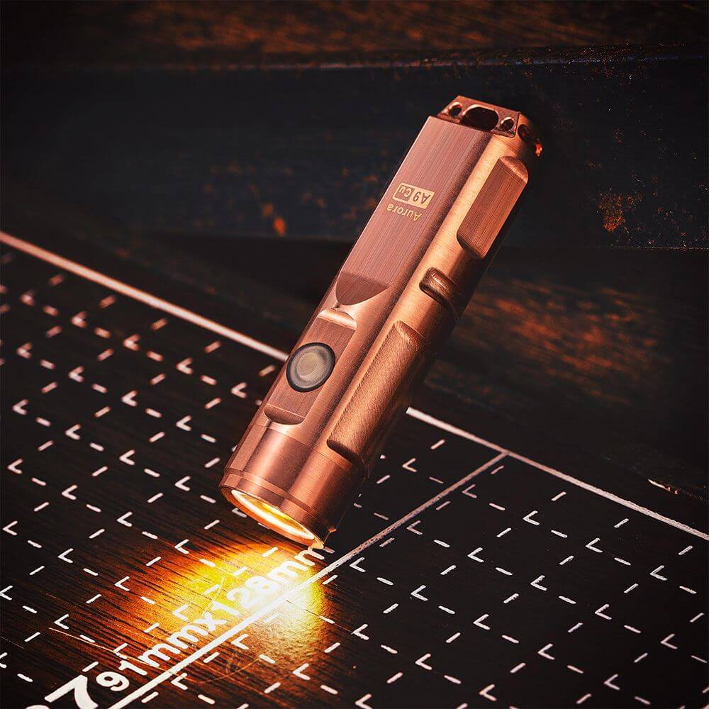 RovyVon Aurora A9 Copper LED Keychain Flashlight