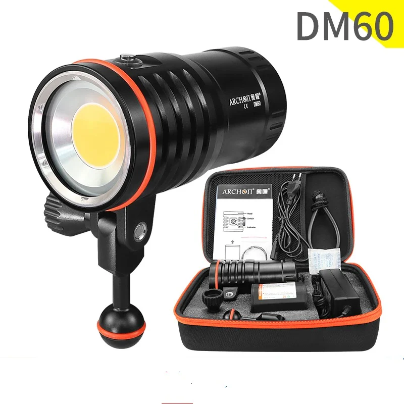 ARCHON DM60 Max 12,000 lumens HD video diving photograph lights