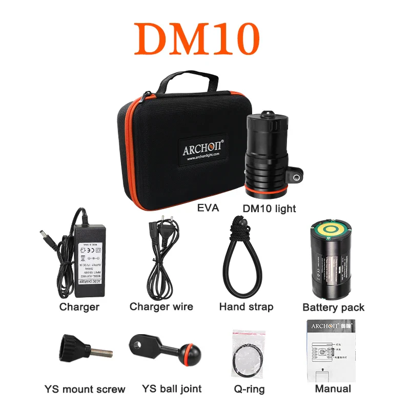 ARCHON DM10 5500K 2700lumen diving photoraphy light