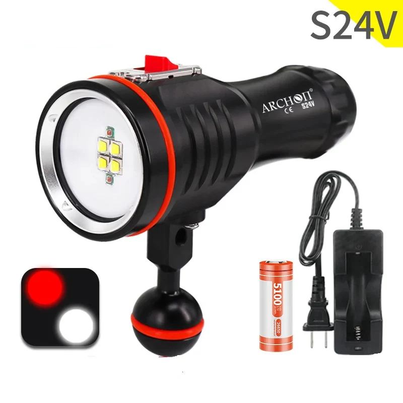ARCHON S24V 2400lm 5000k diving video light