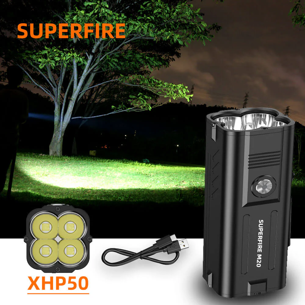Superfire M20 6000 Lumen Powerful Flashlight