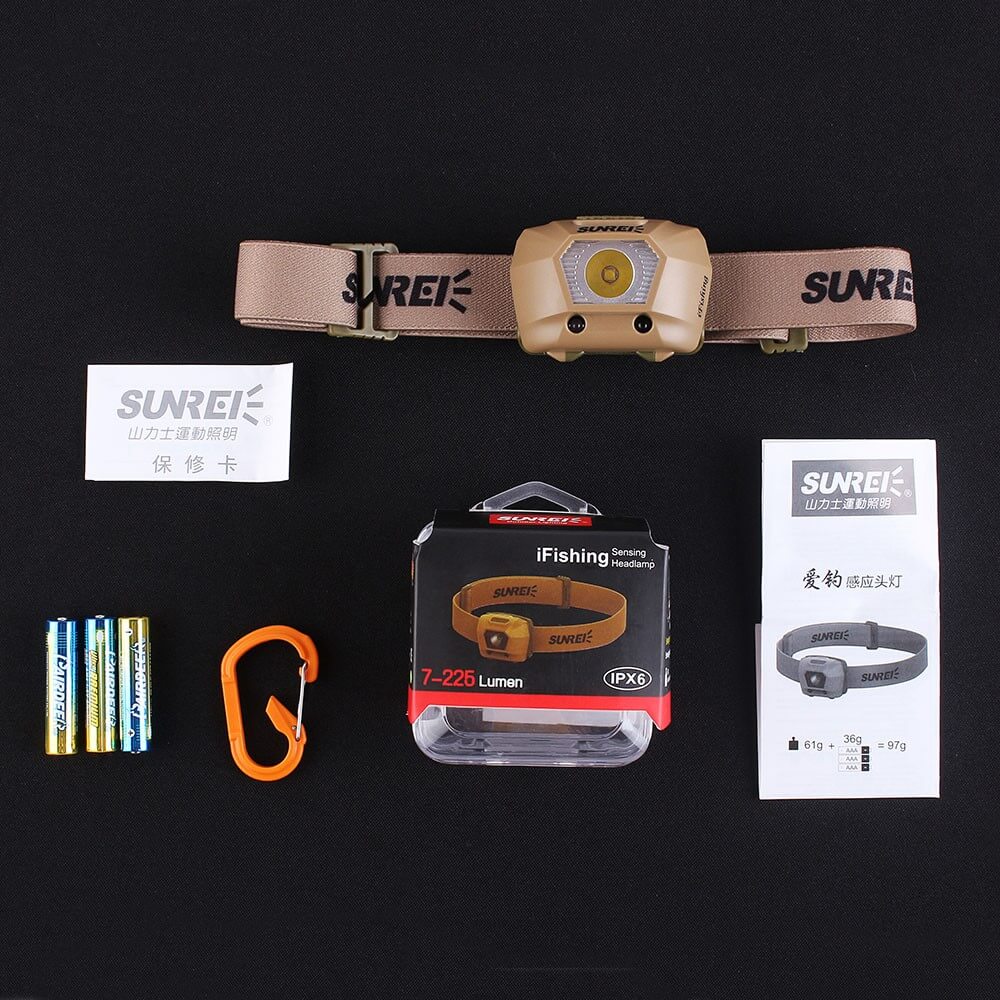 SUNREI iFishing-Li Sensor 230LM LED Headlamp