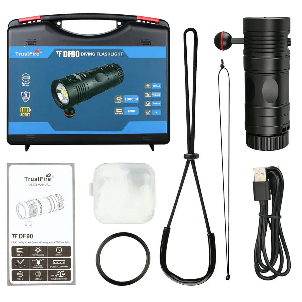 TrustFire DF90 15000 Lumens Diving Light