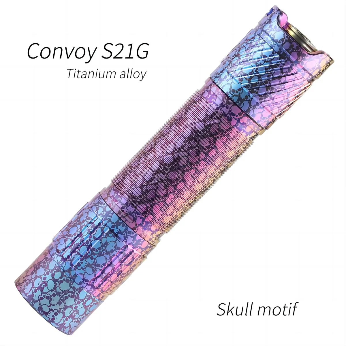 Convoy S21G SFT40 XHP50.3 HI Ti Skull motif  21700 Flashlight