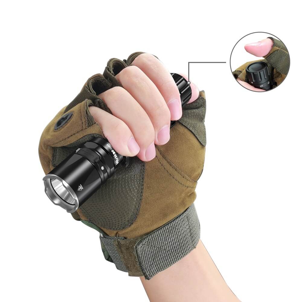 Wurkkos TD03 1800 Lumens USB C Rechargeable EDC Tactical Flashlight