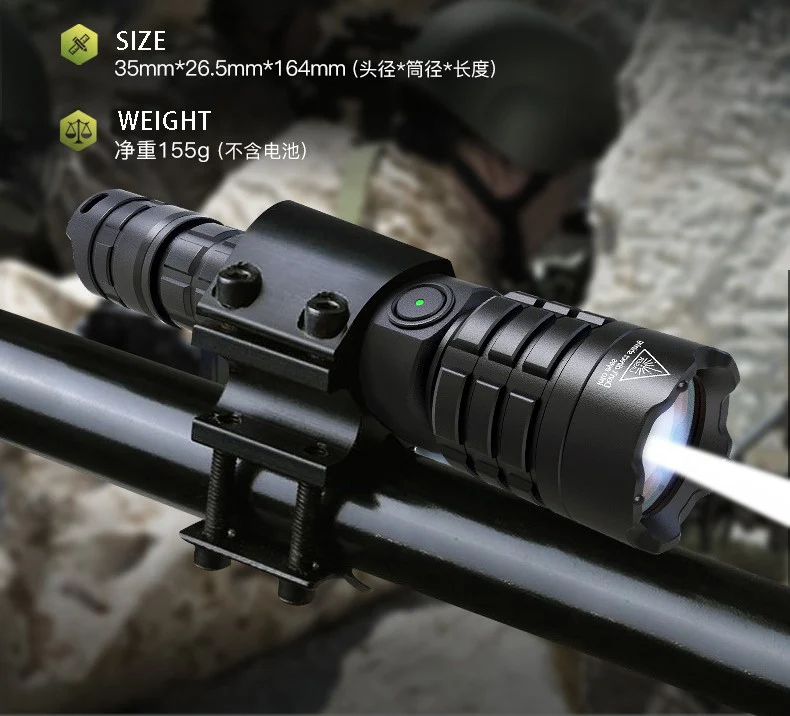 TANK007 PTL01 High-power White Laser Tactical Flashlight