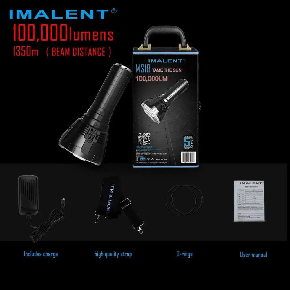 IMALENT MS18W 100000 lumens flashligh