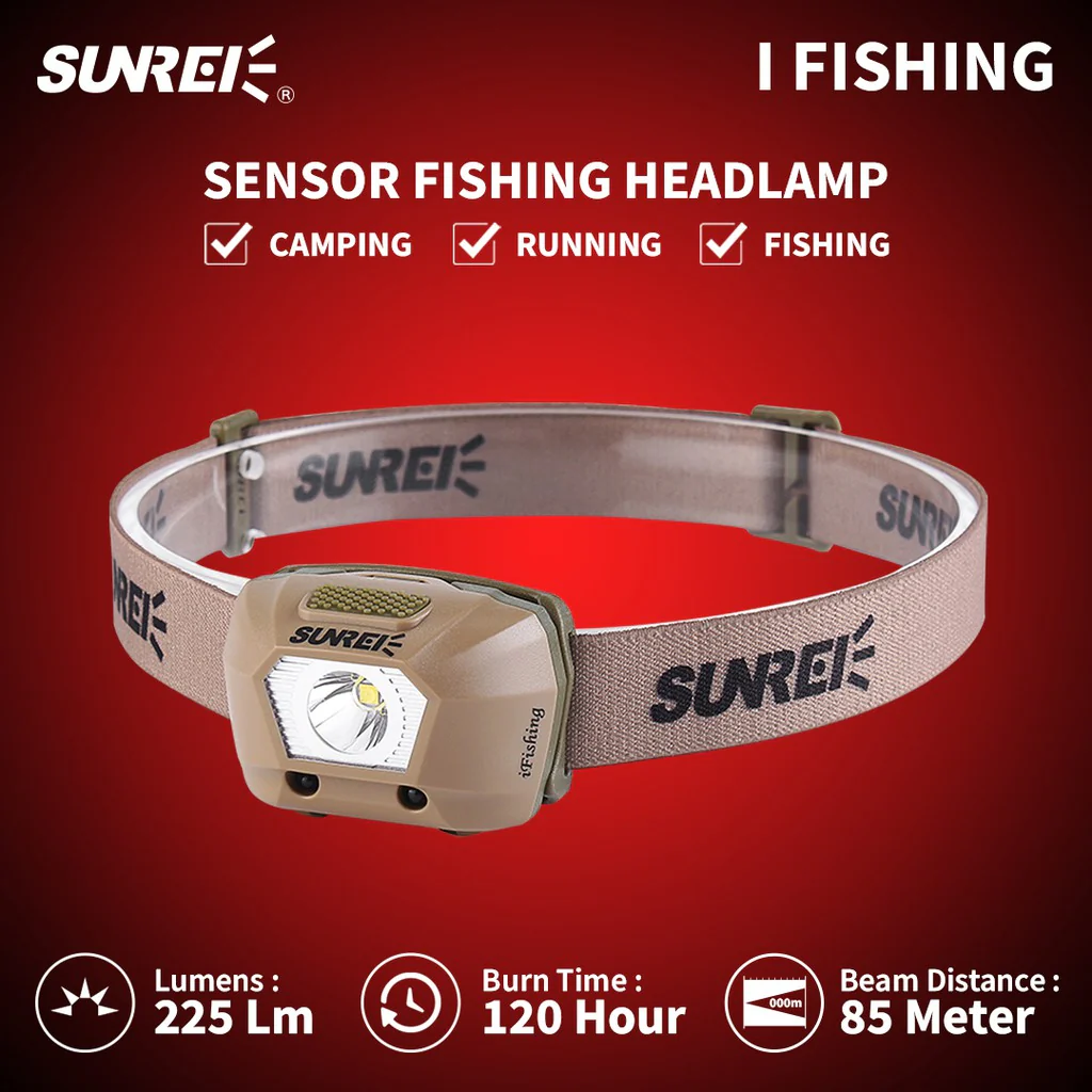 Sunrei iFishing Sensor 225 Lumens Headlamp