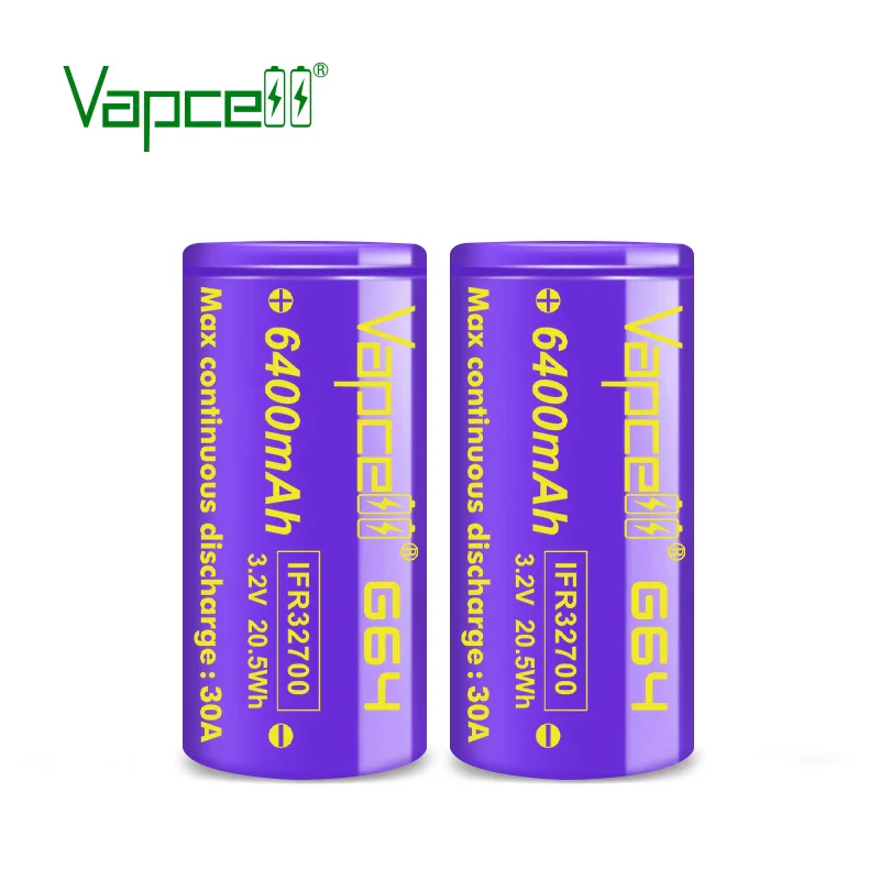 Vapcell G64 IFR 32700 6400 mah 30A rechargeable Battery