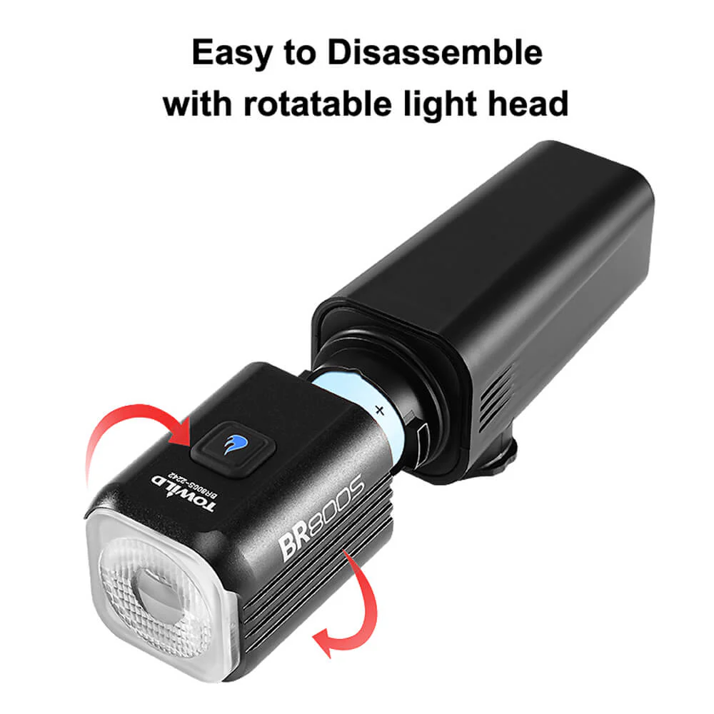 Towild BR800S Smart Bike Light With Replaceable Battery