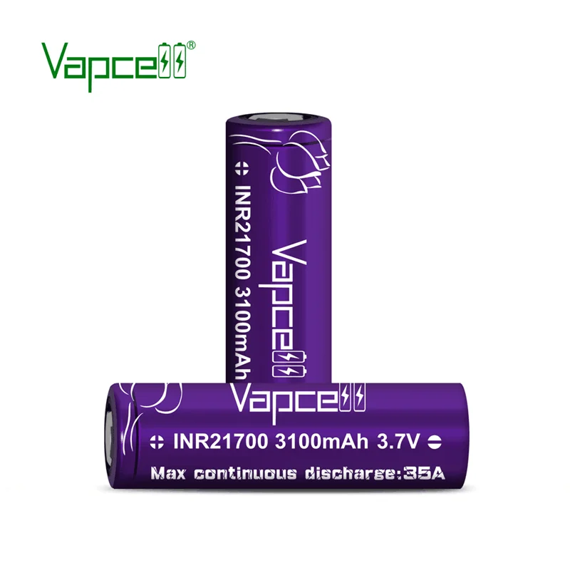 Vapcell 35A INR21700 3100mAh rechargeable li-ion battery