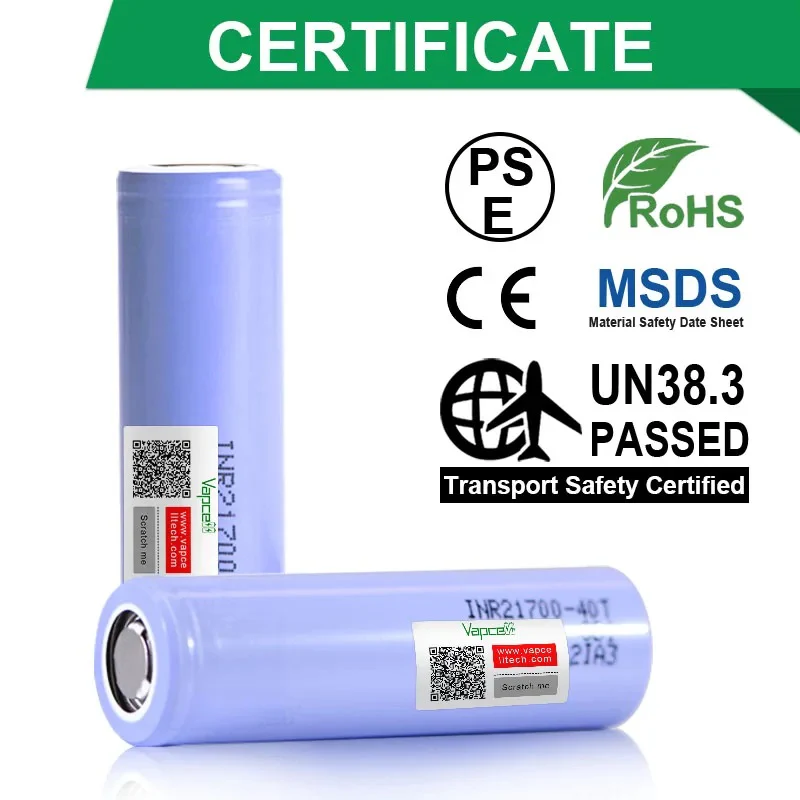 Vapcell INR21700 4000mah Li ion Battery