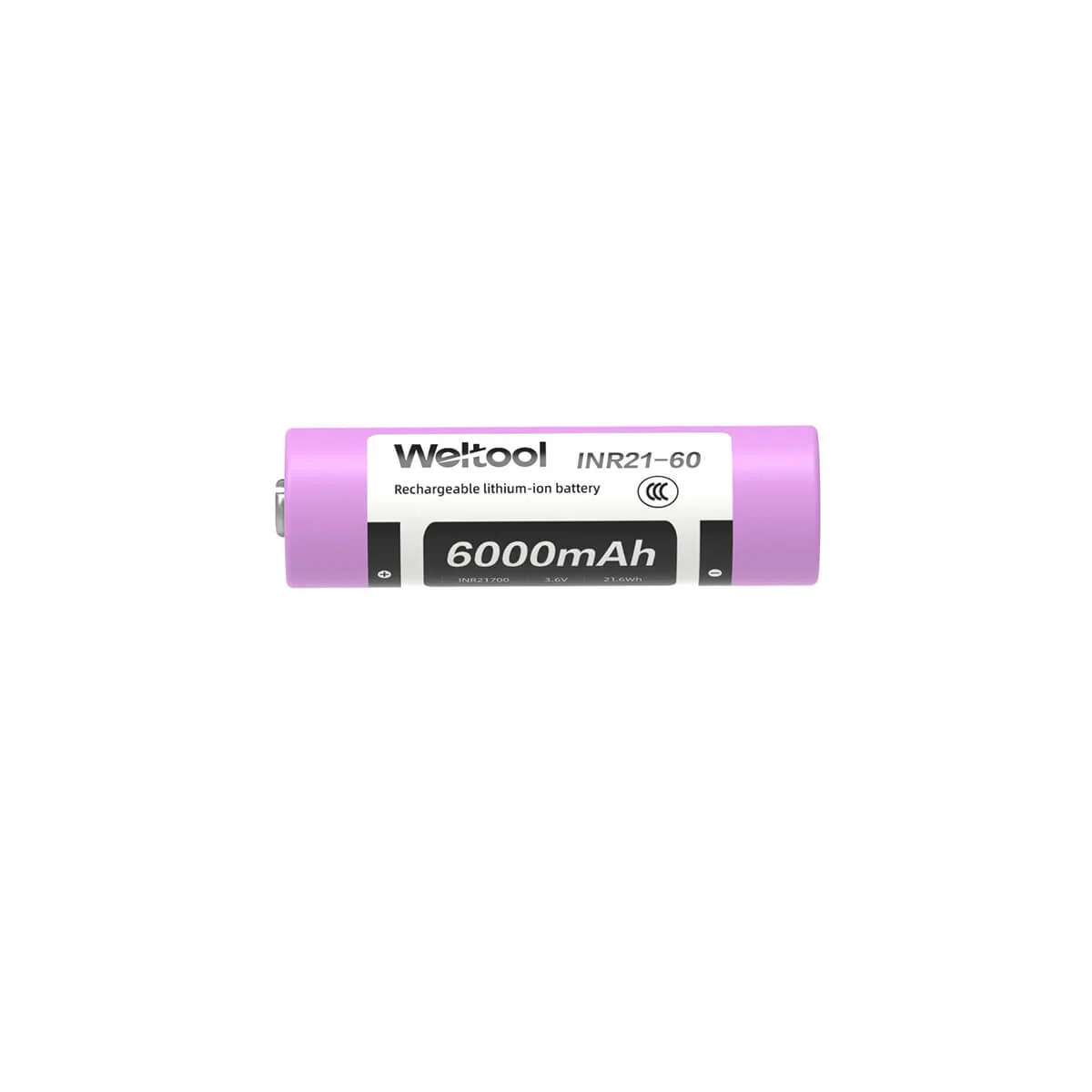 Weltool INR21-60 6000mAh 21700 Lithium Ion Battery