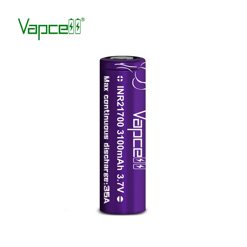 Vapcell 35A INR21700 3100mAh rechargeable li-ion battery
