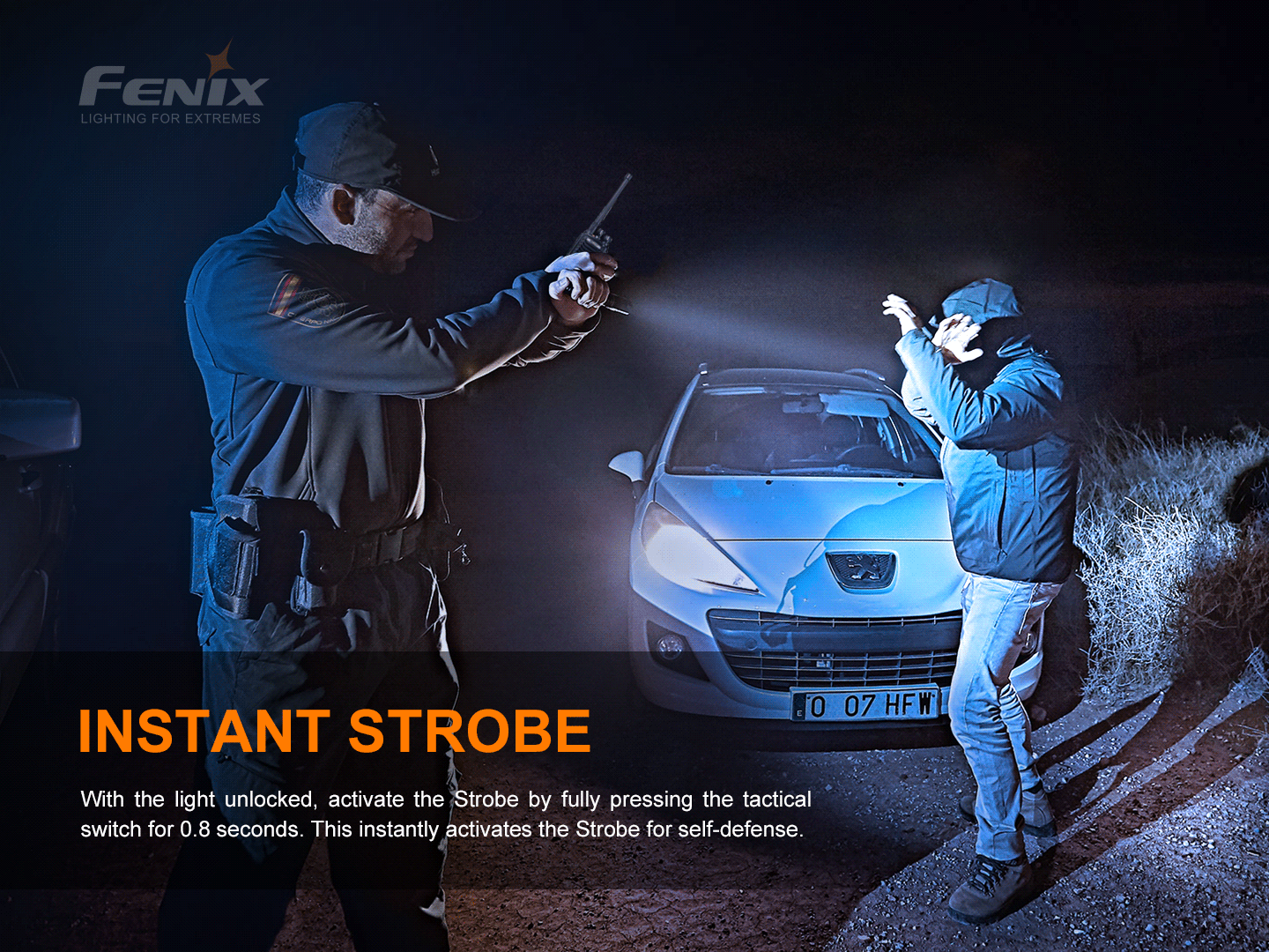 FENIX PD36 TAC 3000 Lumens Mechanical Tactical Flashlight with 21700 Rechargeable Li-ion Battery