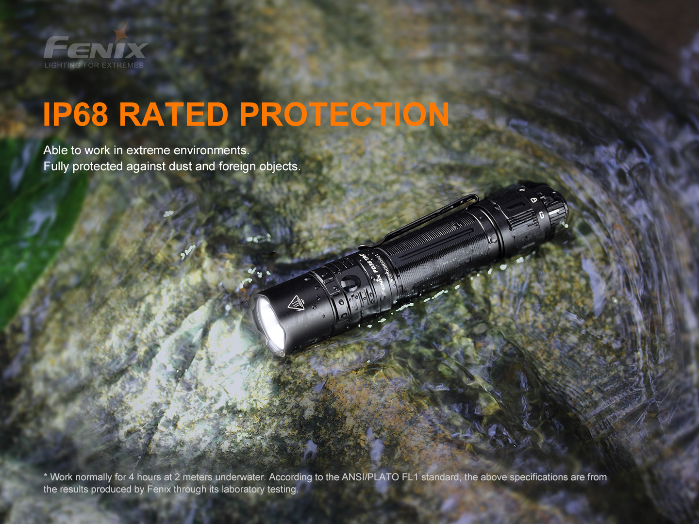 FENIX PD36 TAC 3000 Lumens Mechanical Tactical Flashlight with 21700 Rechargeable Li-ion Battery