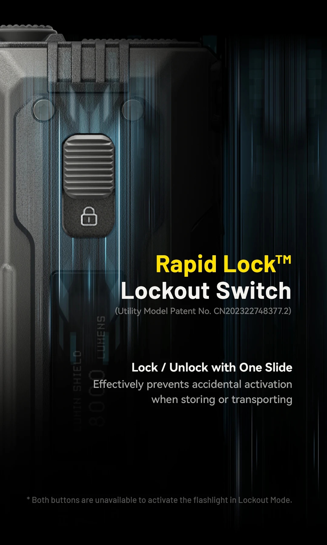 NITECORE EDC37 8000 lumens Strong light Ultimate Tactical EDC Flashlight Built-in 8000mAh Li-ion Battery