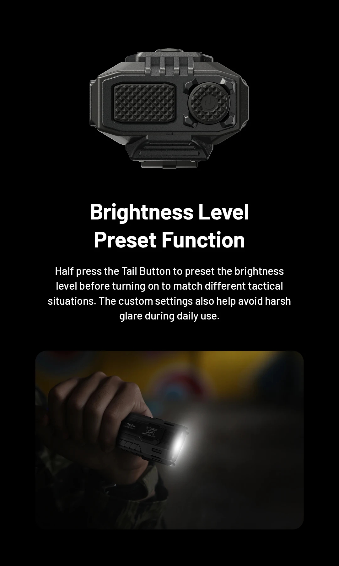 NITECORE EDC37 8000 lumens Strong light Ultimate Tactical EDC Flashlight Built-in 8000mAh Li-ion Battery