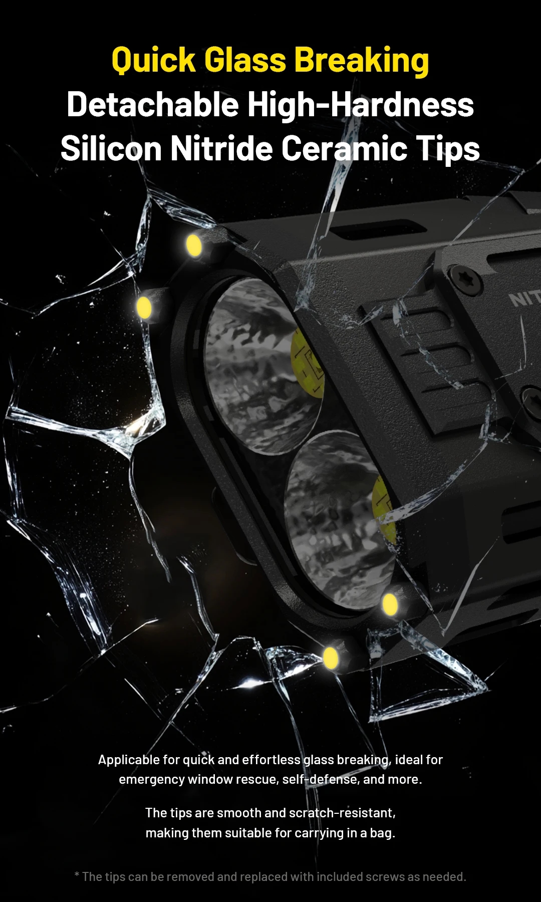 NITECORE EDC37 8000 lumens Strong light Ultimate Tactical EDC Flashlight Built-in 8000mAh Li-ion Battery