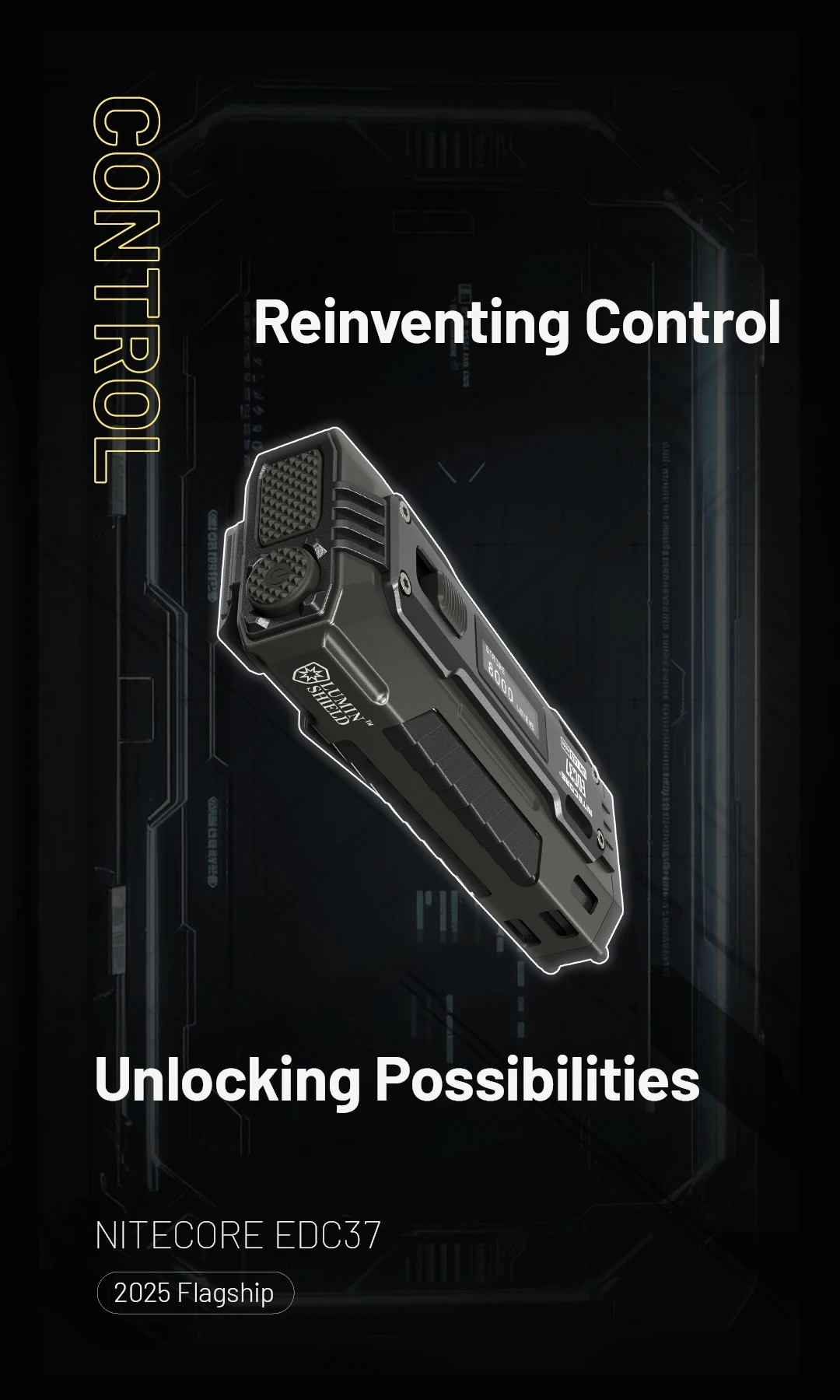 NITECORE EDC37 8000 lumens Strong light Ultimate Tactical EDC Flashlight Built-in 8000mAh Li-ion Battery