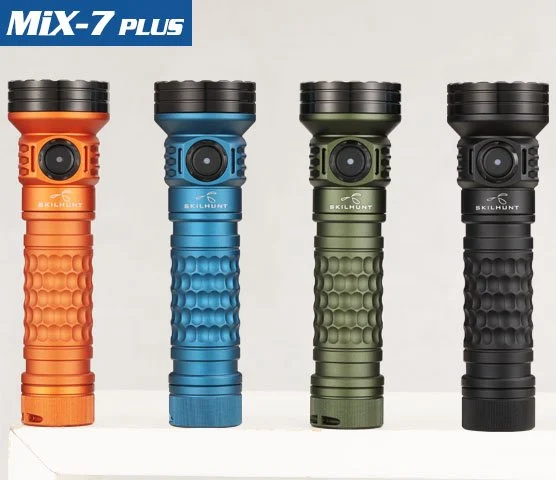 SKILHUNT  MiX-7 Gen 2 Plus Multi-color 18650 Magnetic Charging LED Flashlight
