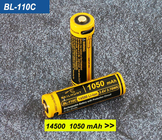 SKILHUNT  BL-110C 1050mAh 14500 Built-in USB-C Port Protected Battery