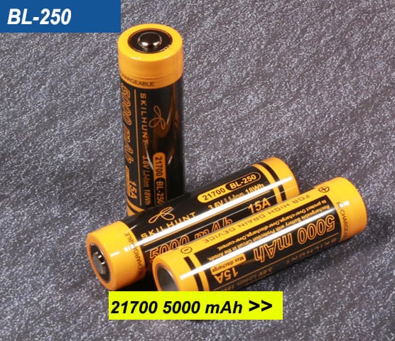 SKILHUNT  BL-250 5000mAh 21700 Li-ion Rechargeable Protected Battery