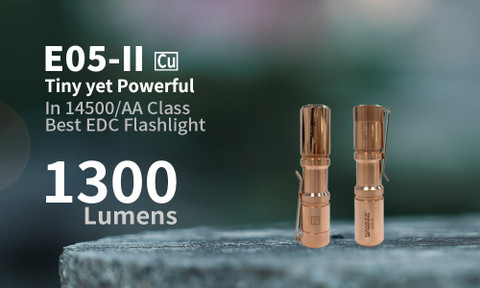 MANKERLIGHT E05 II Cu 1300 Lumens Copper Flashlight