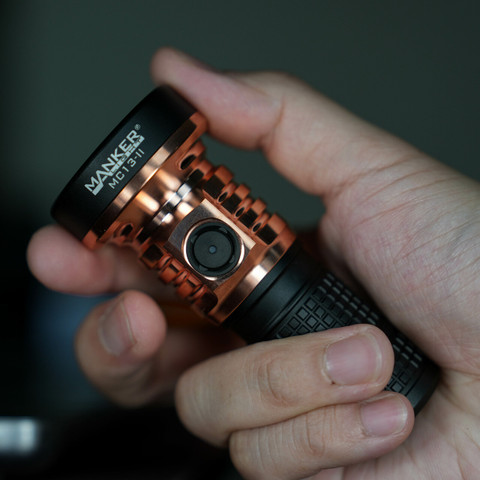 MANKERLIGHT MC13 II Pocket EDC Flashlight - Copper & Aluminum