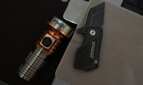 MANKERLIGHT MC13 II SBT90.2 Pocket EDC Flashlight - Titanium & Copper