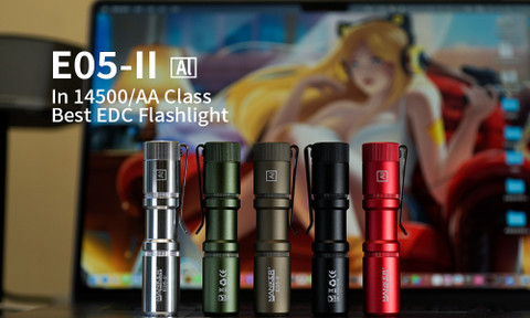 MANKERLIGHT E05 II 1300 Lumens High Output EDC Flashlight