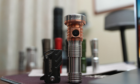 MANKERLIGHT MC13 II SBT90.2 Pocket EDC Flashlight - Titanium & Copper