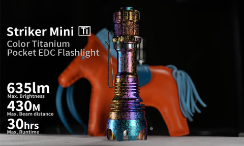 MANKERLIGHT Striker Mini Color Titanium EDC Flashlight