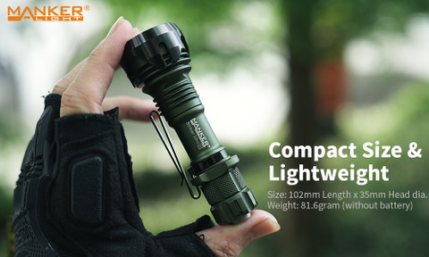 MANKERLIGHT Striker Mini Pocket EDC Flashlight & Tactical Flashlight