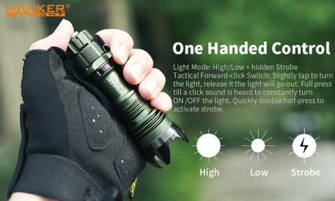 MANKERLIGHT Striker Mini Pocket EDC Flashlight & Tactical Flashlight