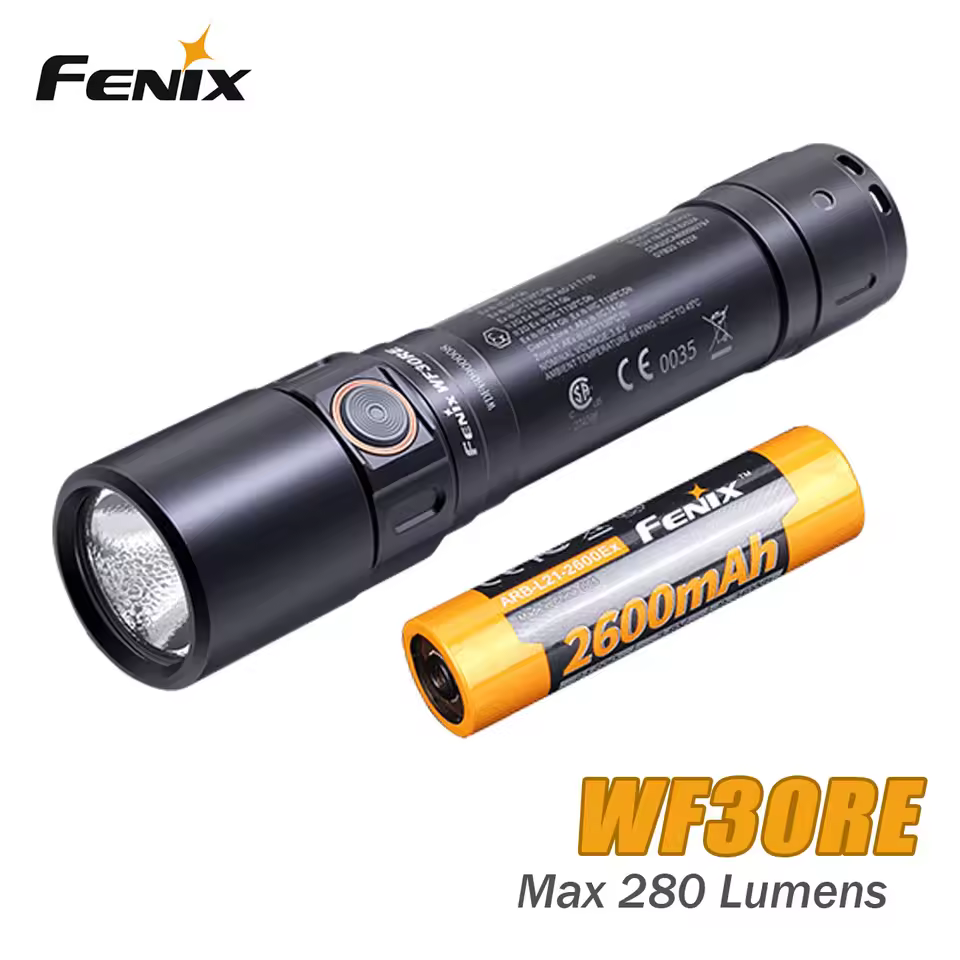 Fenix WF30RE New version USB-C Charging 300 Lumens LED ATEX Torch Flashlight