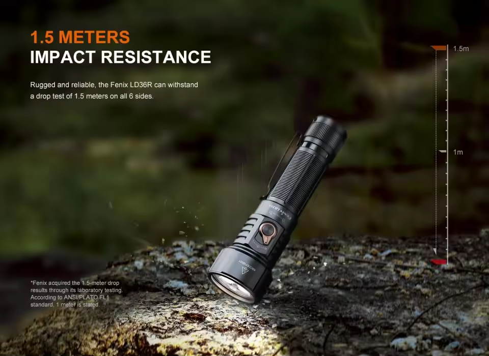 Fenix LD36R Black USB-C Charging 3600 Lumens Multicolour LED Torch Flashlight