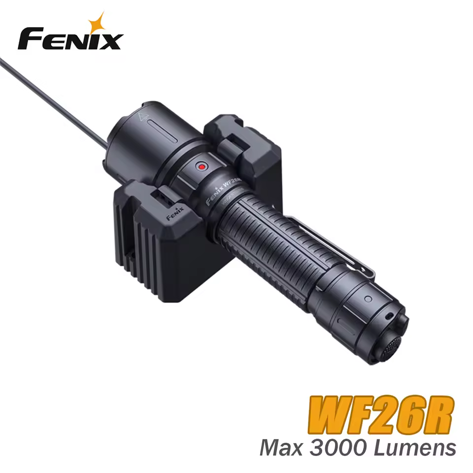 Fenix WF26R 3000 Lumens Mountable Charging Cradle Duty Flashlight Torch