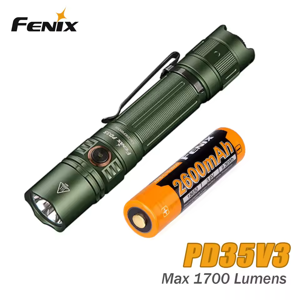 New Fenix PD35 V3.0 Luminus SFT40 LED 1700 Lumens LED Flashlight Torch--Green
