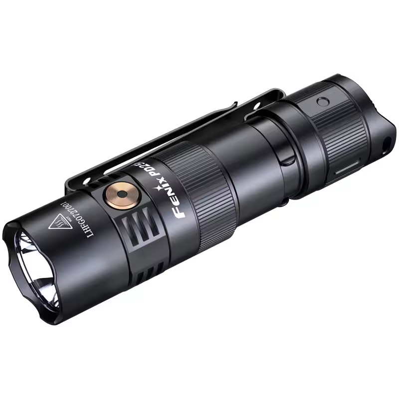 New Fenix PD25R USB Charge 800 Lumens LED Flashlight Torch (With Battery)---Black