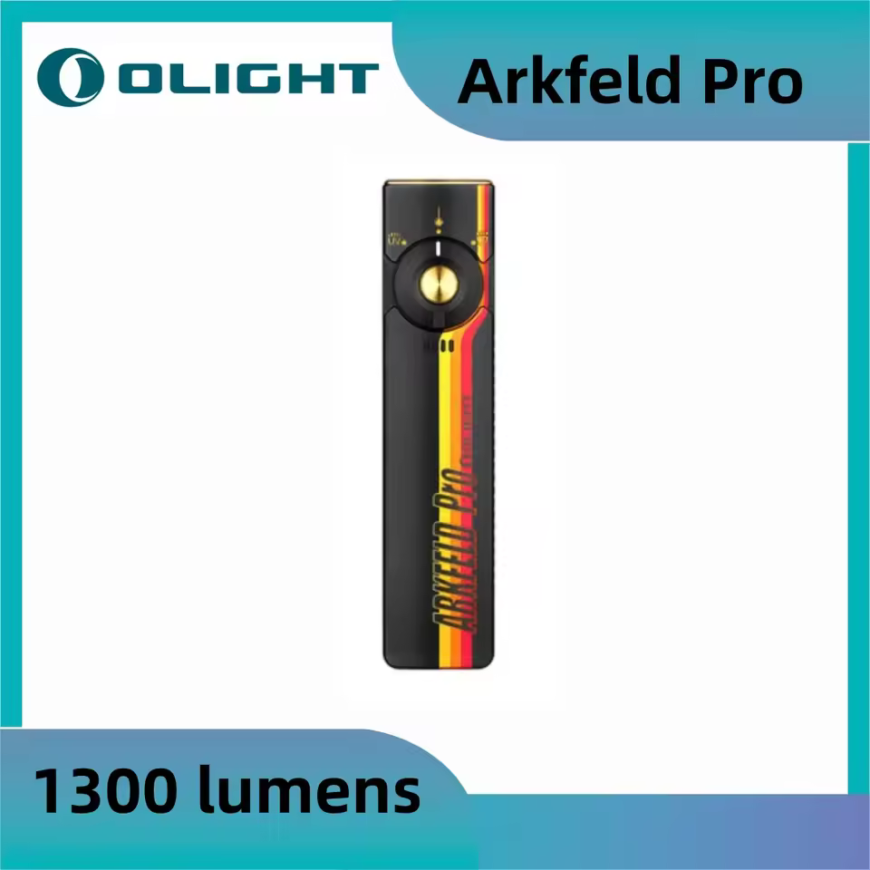 Olight Arkfeld Pro led flashlight 1300 lumens Battery Included, MCC1A Magnetic USB Charging Stripes