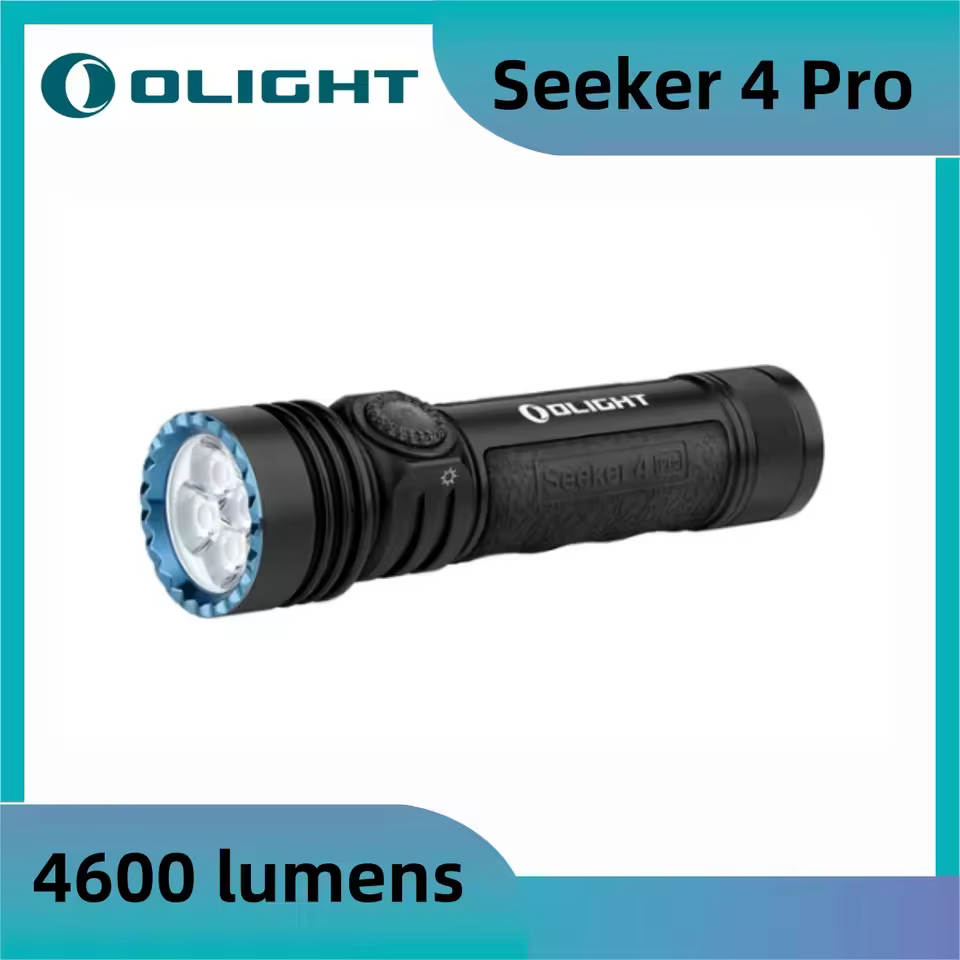 Olight Seeker 4 Pro led flashlight, 4600 lumens,Two Charging options, battery included,bright as daylight