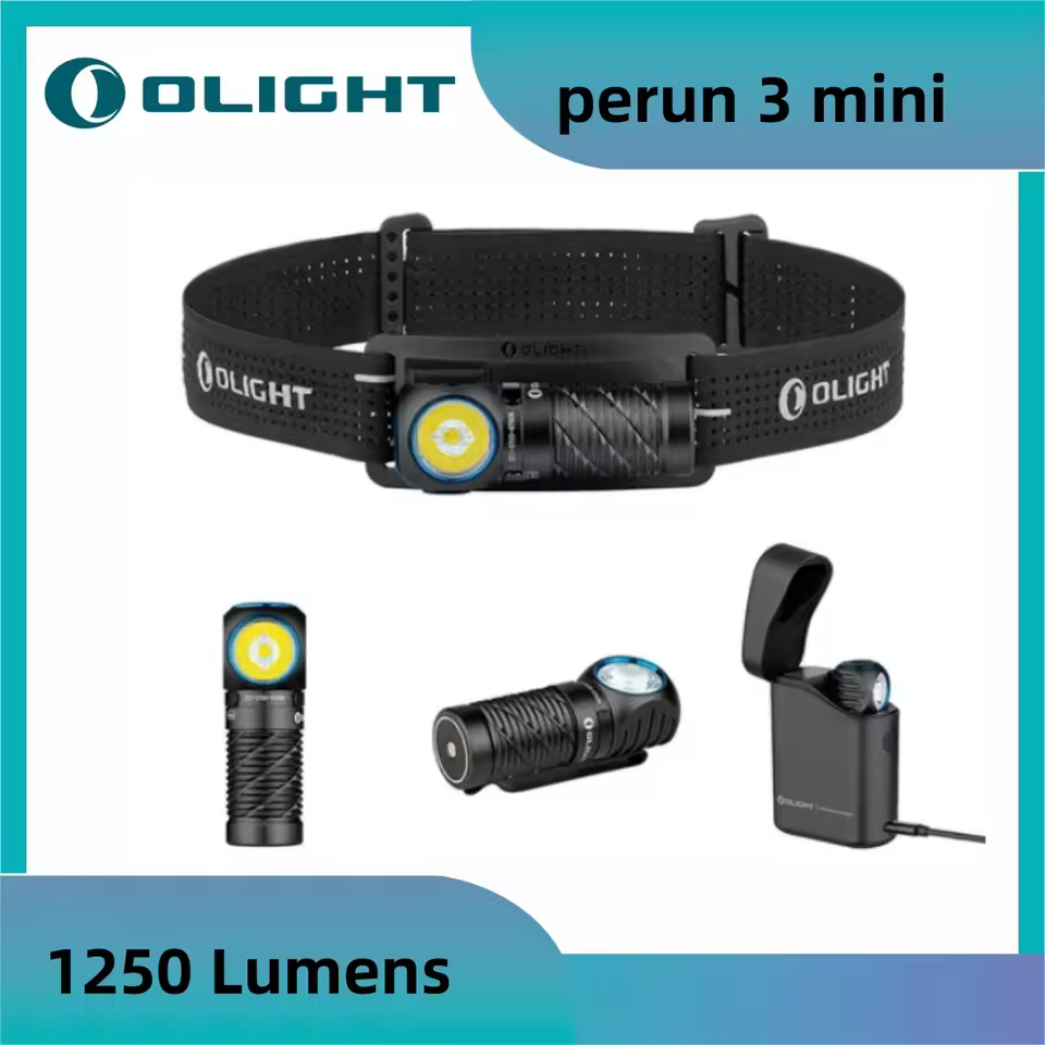 Olight Perun 3 Mini 1250 Lumens Headlamp - Rechargeable - Premium Edition