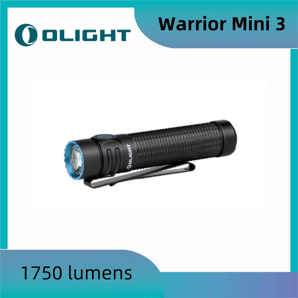 Olight Warrior Mini 3 Portable Tactical Flashlight 1750 Lumens, Battery Included, with MCC3 Magnetic USB Charging Cable
