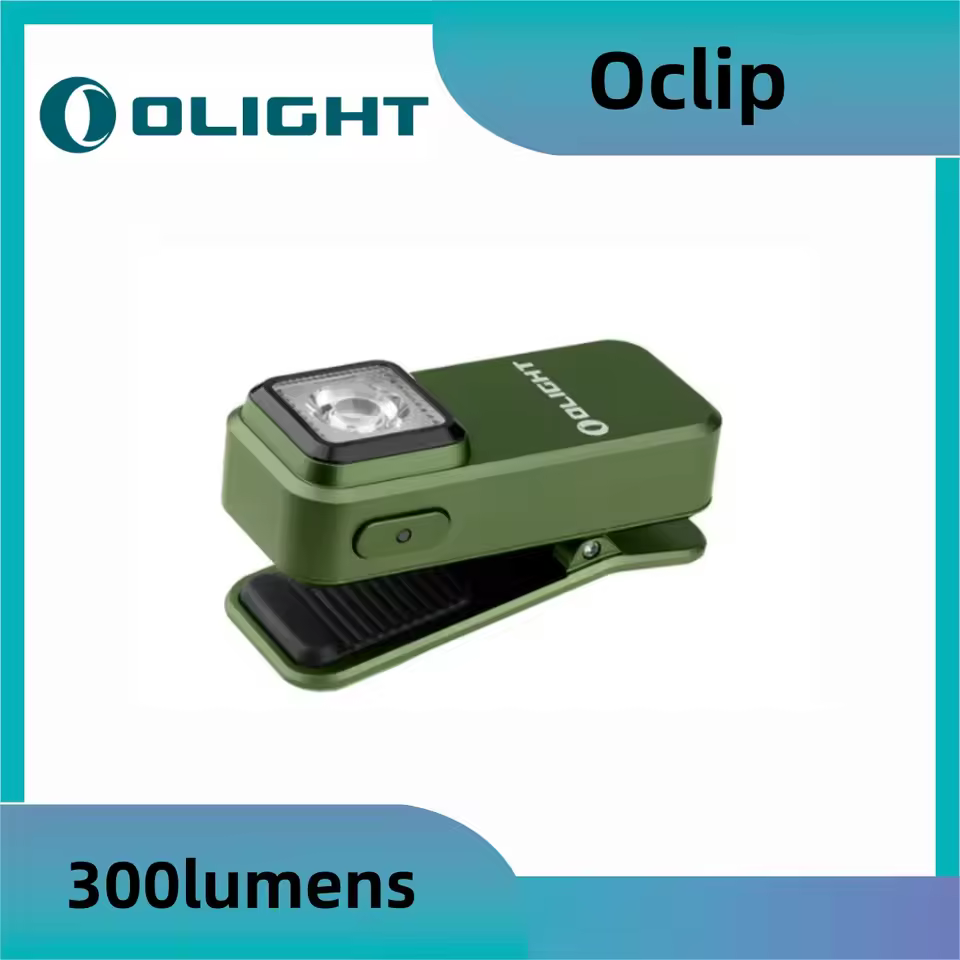 Olight Oclip Clip Light with White and Red Light flashlight 300 lumens