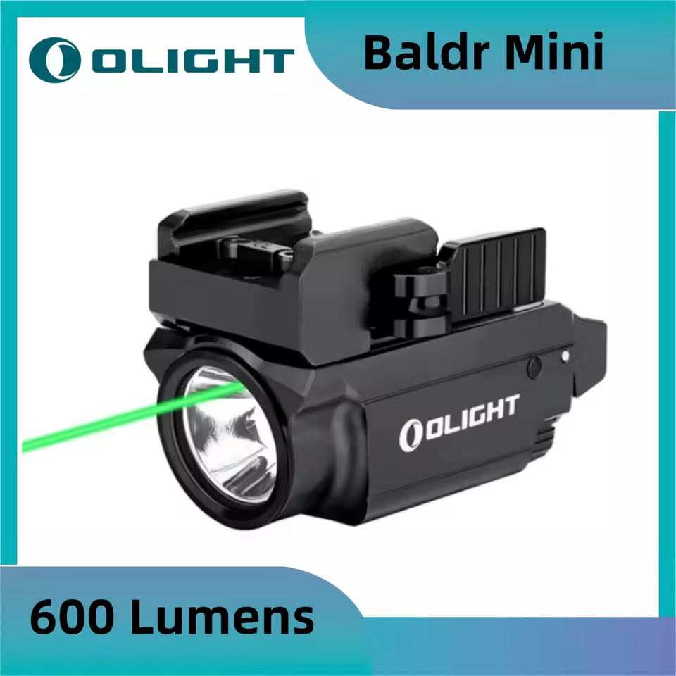 Olight Baldr Mini Tactical Light 600 Lumens，green laser,Battery Built-in, waterproof, Magnetic Charging Cable